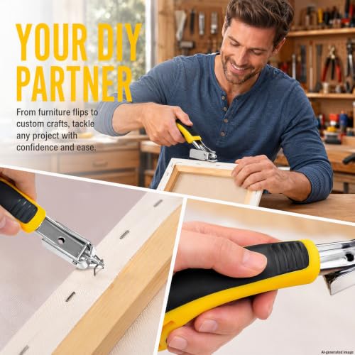 Heavy Duty Staple Remover, Upholstery Staple Puller Lifter Tool for Carpet