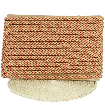 10 Yards / 1cm Twisted Rope Cord Trim Nylon Rope Thread String for DIY,Home Decor,Sofa Furniture Decoration-Mix Orange - style: mix orange
