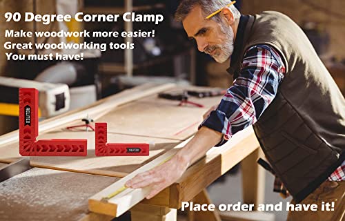 90 Degree Corner Clamp Clamping Squares Woodworking Tools Positioning Squares Right Angle Clamp Wood Clamps for Gluing Cabinets Picture Frames or Drawers Set of 8（3" 4"） - style: 4PCS 3'' + 4PCS 4''