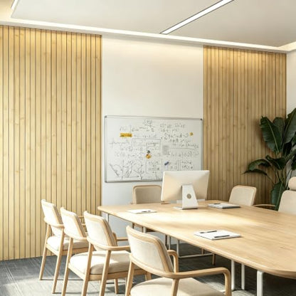 LaCheery 3D Bamboo Wall Panel Peel and Stick Slat Panels for Interior Wall Decor Acoustic Wood Panels Flexible Wooden Paneling Self Adhesive Bamboo Wallpaper for Bedroom Living Room TV Walls 11.8"x79" - size: 11.8" x 79"