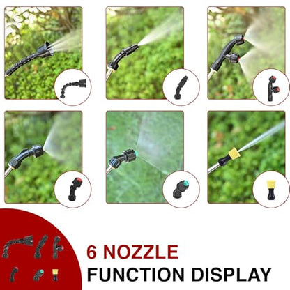 Sprayer Nozzle Tips,6 Piece Adjustable Nozzle,Suitable For Replacing Backpack Sprayer Nozzle.Equipped With 2 Adapters,Compatible With Most Brands Such As SOLO