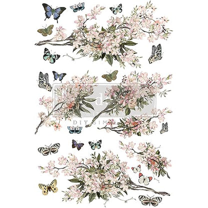Redesign Décor Transfers® Blossom Botanica 24"x35",Wall Decals DIY Wallpaper Wall Stickers Murals Decor Furniture Decoration