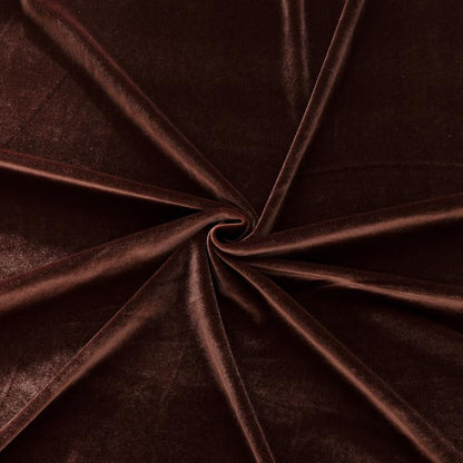 Stretch Velvet Fabric by The Yard for Apparel,Sewing,Crafting,Full Dress 93% Polyester 7% Spandex 63" Wide （2Brown,1Yard - color: Brown2, size: 1 Yard