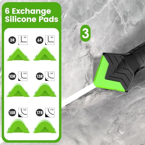 Silicone Caulking Tools-5 in 1 Sealant Finishing Tool Grout Remove Scraper (Stainless Steelhead),Caulk Remover Glass Glue Angle Scraper for Bathroom, Kitchen, Floor, Window, Sink Joint, Frames Seal - color: Black