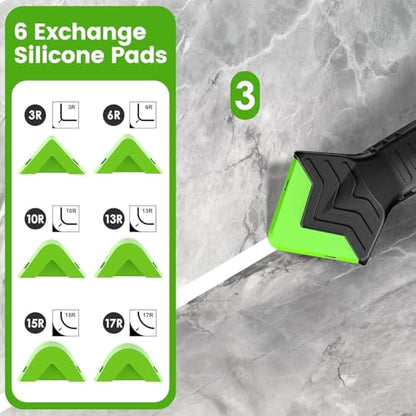Silicone Caulking Tools-5 in 1 Sealant Finishing Tool Grout Remove Scraper (Stainless Steelhead),Caulk Remover Glass Glue Angle Scraper for Bathroom, Kitchen, Floor, Window, Sink Joint, Frames Seal - color: Black