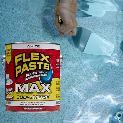 Flex Paste Rubberized Waterproof Sealant Paste, White, MAX, 1-Pack - color: White, size: MAX