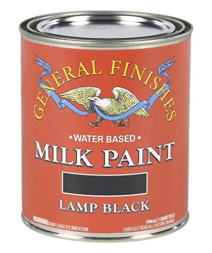 General Finishes Water Based Milk Paint, 1 Quart, Lamp Black - color: Lamp Black, size: 32 Fl Oz (Pack of 1)