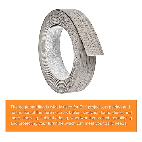uxcell Edge Banding, 3/4 Inch x 9.84ft Pre-Glued Wood Veneer Edging Iron-on Flexible Edge Banding for Cabinet Repair Furniture Restoration, Brown Oak - size: 3/4 Inch x 9.84ft