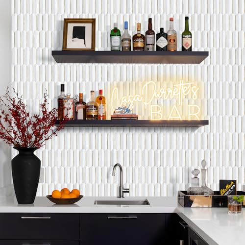 Vamos Tile Peel and Stick Backsplash Seamless Tile,10-Sheet,Matt Fish Scale - color: Dolomite Gray and White+Light Gold Metal