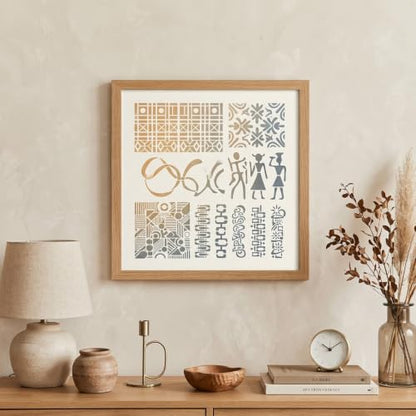 28 Pcs Stencils for Crafts Reusable Texture Stencils for Painting 10"x8"