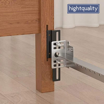 4pcs 711 Bolt-On to Hook-On Bed Frame Conversion Brackets for Headboard or Footboard,Bed Hook Adapter kit with Hardware, Hook on Bed Rails Brackets(Black) - size: 4pcs 711 brackets