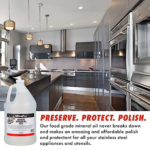 UltraPro Food Grade Mineral Oil, Case of 4 Gallons, NSF Approved White - size: 4 x 128 Fl Oz