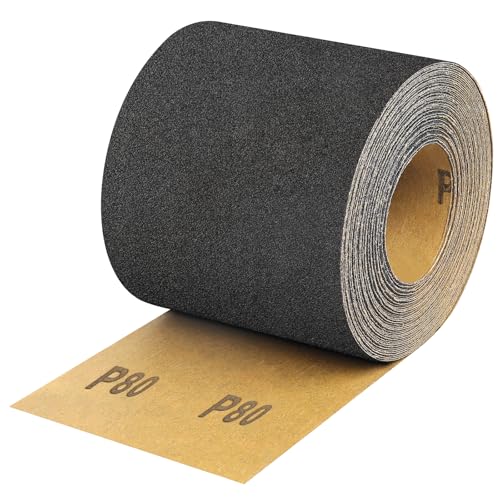 Sandpaper Roll 80 Grit, Wet Dry Sand Paper 3-2/3" Wide 11 Yard - style: 80 Grit