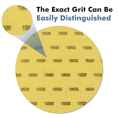 6 Inch 25 PCS 10000 Grit Wet Dry Sanding Disc Hook Loop Sand Paper - style: Grit 10000