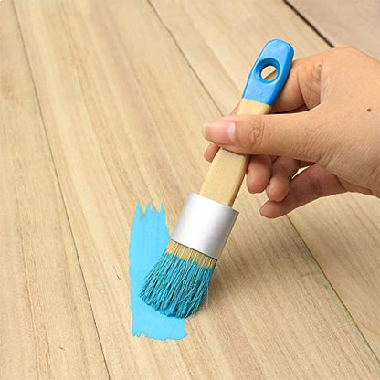 MAXMAN Chalk Paint Brush 2Pcs, Small Wax &Stencil Brushes, Natural Bristles - size: 2PCS-Small
