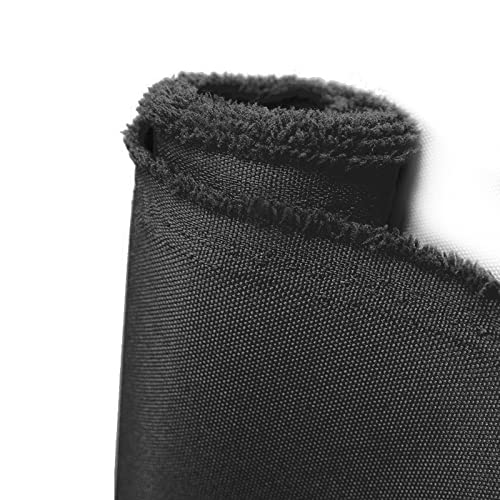 Waterproof Canvas Fabric by The Yard 600D Upholstery Outdoor Fabric 58”W - color: Black, size: 15 Yards 58" x 540"