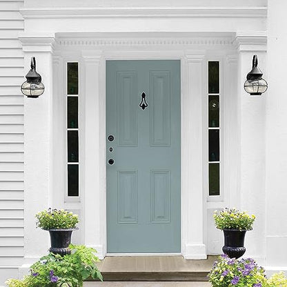 Glidden Total Exterior Paint & Primer All-in-One, Aqua Smoke/Aqua, Semi-Gloss, 1 Gallon - color: Aqua Smoke, size: 128 Fl Oz (Pack of 1)