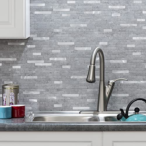 Aspect Peel and Stick Collage Tile in Cloud Shimmer (2pc per Pack/5 Pack) - color: Cloud Shimmer, size: 5 Pack