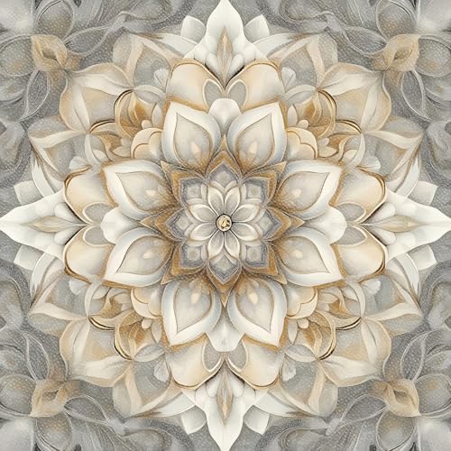 HOMETITUTE Mandala Pattern 12x12 Inch Peel Stick Vinyl Floor Tile - style: Mandala