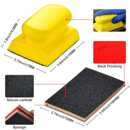 MAXMAN Sanding Sponge Set, 180-3000 Grit Foam, Wet/Dry Sandpaper for Wood - style: 180-3000 Grit Set