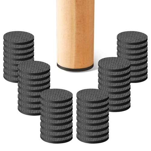 CHUNZEXI 48 Pack 1 Inch Non Slip Furniture Pads, Round Self Adhesive Rubber - size: 1 inch 48 Round