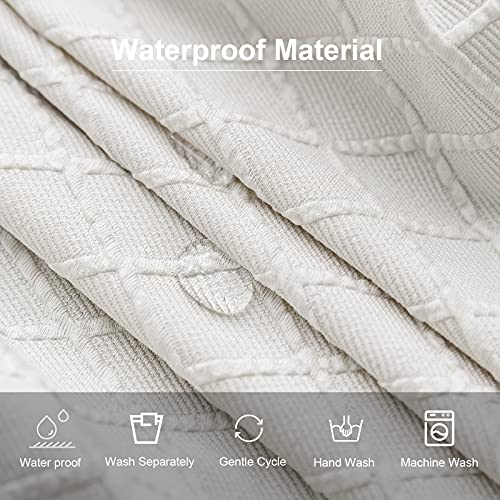 Genina Waterproof Chair Covers for Dining Room Dining Chair Covers Kitchen Parsons Chair Covers (White, 4 PCS) - color: White, size: 4 PCS