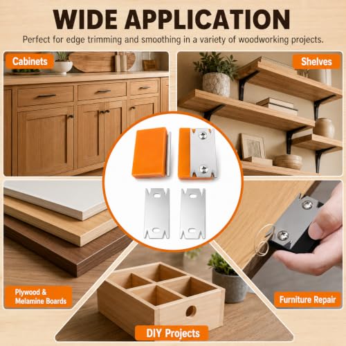 2PCS Edge Banding Trimmer with 2 Replacement Blades
