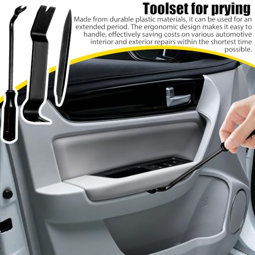 Auto Trim Removal Tool, Auto Clip Fastener Remover Pry Tool, 13PCS - color: Black