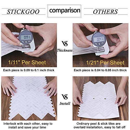 STICKGOO Arabesque Peel and Stick Backsplash Tile for Kitchen, Multi - color: Multicolor