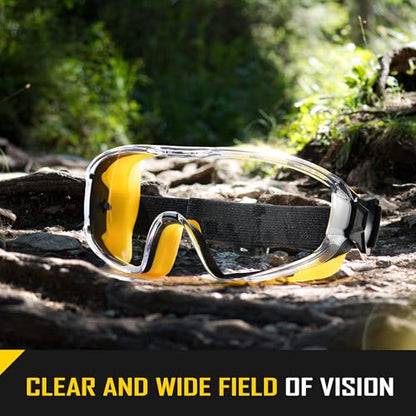 COOLJOB Safety Goggles Over Glasses with Anti-Fog Clear Lens - style: Goggle (Pack of 3)