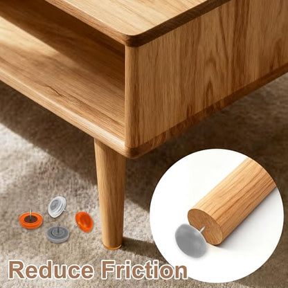 uxcell 50pcs Furniture Glides 21mm Round - Plastic with Nail, Gray - color: Grey