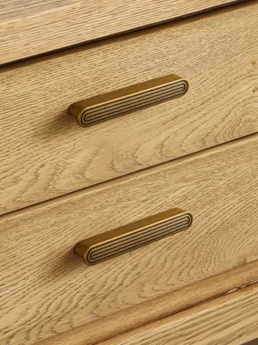Cabinet Pulls Antique Brass 6.3" Hole Center 5 Pack - color: Antique Brass, size: 6-5/16"(160mm) Hole Center
