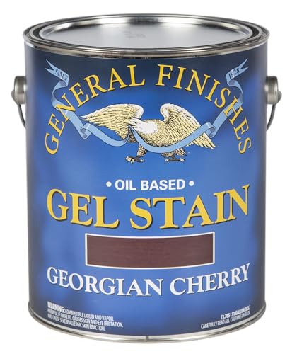 General Finishes Oil Base Gel Stain, 1 Gallon, Georgian Cherry - color: Georgian Cherry, size: 1 Gallon