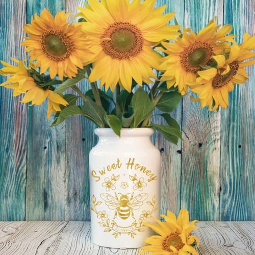 Peacoblue Golden Bee Series Rub On Transfers for Furniture Craft 6"x12" - style: Golden Bee Series