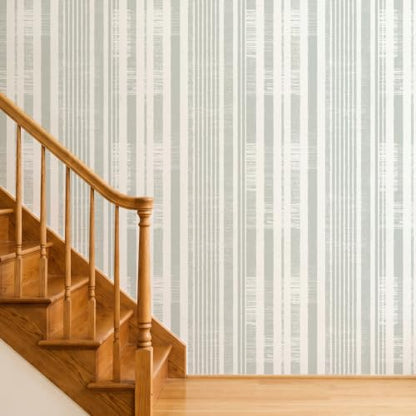 Peel and Stick Wallpaper, Light Grey Distressed Vertical Stripe Pattern, 118in x 17.7in, Waterproof Vinyl, Removable Reusable, Eco-Friendly, for Bedroom Living Room Rental Apartment - color: Dark4, size: 17.7" x 118.1"