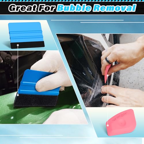 DIYSELF 18 Pcs Window Tint Kit, Vinyl Wrap Tool Kit, Water Blades Tool - size: 18-Pack