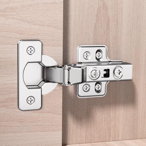10Pcs Frameless Soft Close Half Overlay Cabinet Hinges - color: Half Overlay, size: 5 Pairs