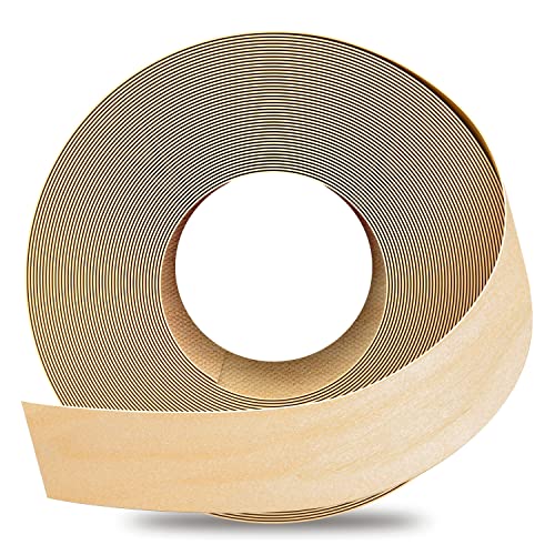 GSCIT Club Birch Edge Banding, 2 inch x 100ft roll of Veneer Edge Banding -Pre-glued Flexible, Real Wood Tape Banding for Cabinet Repair Furniture Restoration - color: Birch, size: 2"x 100ft