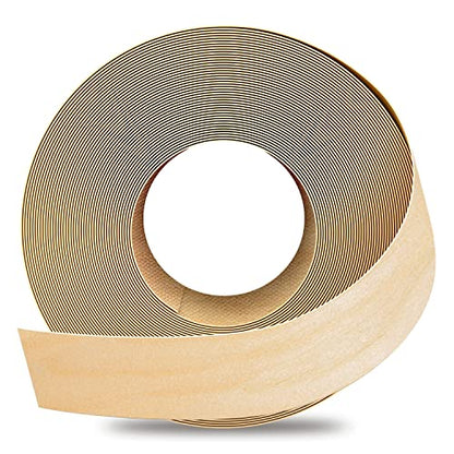 GSCIT Club Birch Edge Banding, 1 1/2 inch x 10ft roll of Wood Veneer Edge Banding Pre-glued Flexible, Real Wood Tape Banding for Cabinet Repair Furniture - color: Birch, size: 1 1/2"x 10ft