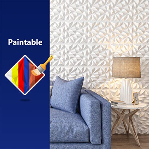 Art3dwallpanels 3D Wall Panels, White, 33 Pack - color: White