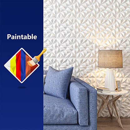 Art3dwallpanels 3D Wall Panels, White, 33 Pack - color: White