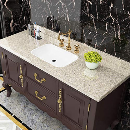 Livelynine 24 X197inch Brown Granite Peel and Stick Countertops Waterproof Contact Paper for Bathroom Counter Top Covers Kitchen Wallpaper Self Adhesive Renter Friendly Countertop Vinyl Wrap Laminate - size: 24" x 197"
