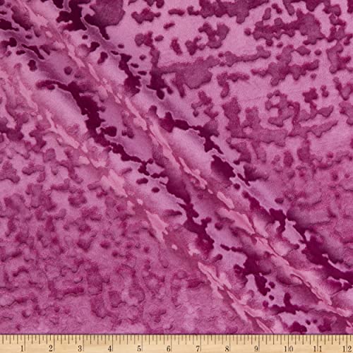Rose Abstract Crushed Velvet Fabric Cut by The Yard, 118 Inch. in Width, Ideal for Upholstery for Coaches and Chairs, Drapery, Pillows, Slipcovers, Tablecloths, Sewing, DIY, Arts & Crafts Etc - color: Rose, size: Cut by the Yard