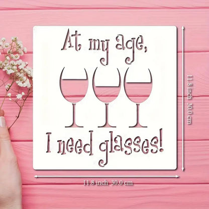 Wine-Themed Wall Stencils Template Reusable Spray PaintStencils for Craft Painting On Wood Craft Canvas Walls Wood Furniture Decorations DIY Scrapbooking