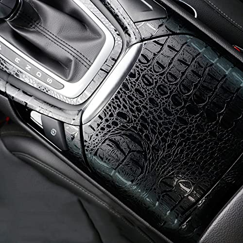 Moyishi Wood Grain Vinyl Sticker Decal Roll Car Interior Home Office Furniture DIY Film Wrap 30cmx100cm (Crocodile Pattern) - color: Crocodile Pattern
