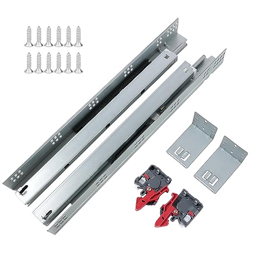 Undermount Soft Close Drawer Slides 18 Inch 6 Pairs Full Extension - size: 18 Inch