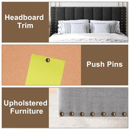 Sydien 250 Pcs Bronze Upholstery Tacks for Furniture, 7/16 Inch Round Head Decorative Nails Tack Pins, Antique Thumb Tacks for DIY Project Furniture Sofa-11x17mm