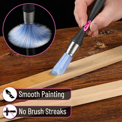 Bates- Trim Brush, 0.75 Inch, Edge Painting Tool, Trim Paint Brushes, Trimmer Edger, Trim Brush - color: Black-pink, size: 0.75 inch, 1 Pack
