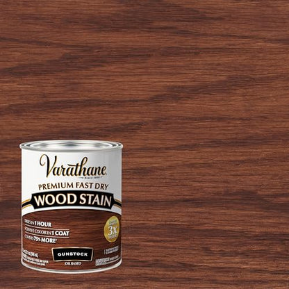 Varathane Premium Fast Dry Gunstock Wood Stain - color: Gunstock, size: 1 Quart (Pack of 1)