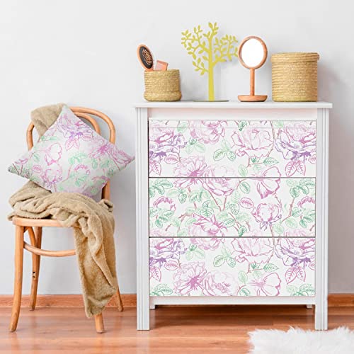 GSS Designs 2 Pack of Large Flower Wall Stencils for Painting 12x16Inch Floral Stencil for Painting on Walls Wood Floor Furniture Crafts Plant Leaf Stencils - style: 2 Pack of Flowers 12" x 16"